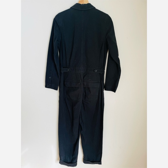 Madewell Signature Coverall Jumpsuit 100% Cotton Denim in Black - Picture 9 of 11